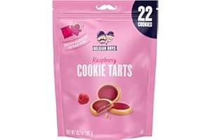 Belgian Boys Raspberry Cookie Tarts, Shortbread Butter Cookies, Individually Wrapped, Non-GMO, No Preservatives (22 Tarts per Pouch)