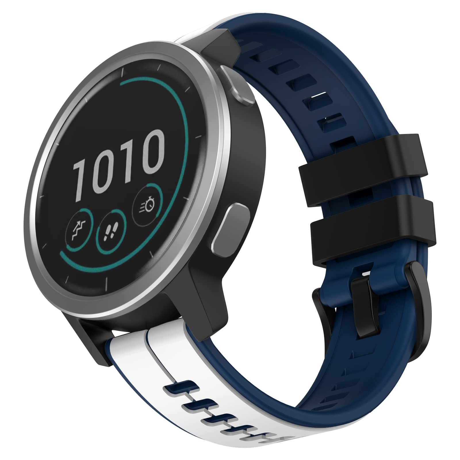 MYSNBKN Vivoactive 4 Strap, 22mm Replacement Strap Soft Silicone for Garmin Venu 2/Forerunner 265/Forerunner 255/Huawei Watch GT2/Ticwatch Pro S2/E2