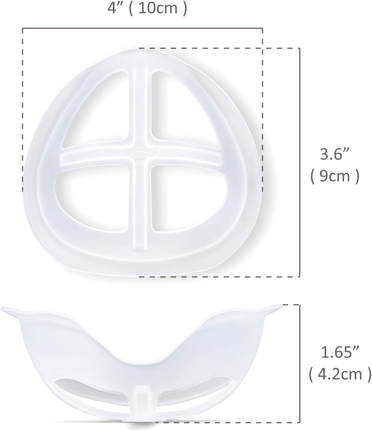 Silicone Mask Bracket Inner Support Frame for Homemade Cloth Mask Cool Mask Hack More Space for Comfortable Breathing Washable Reusable, 3pcs Clear: Home Improvement