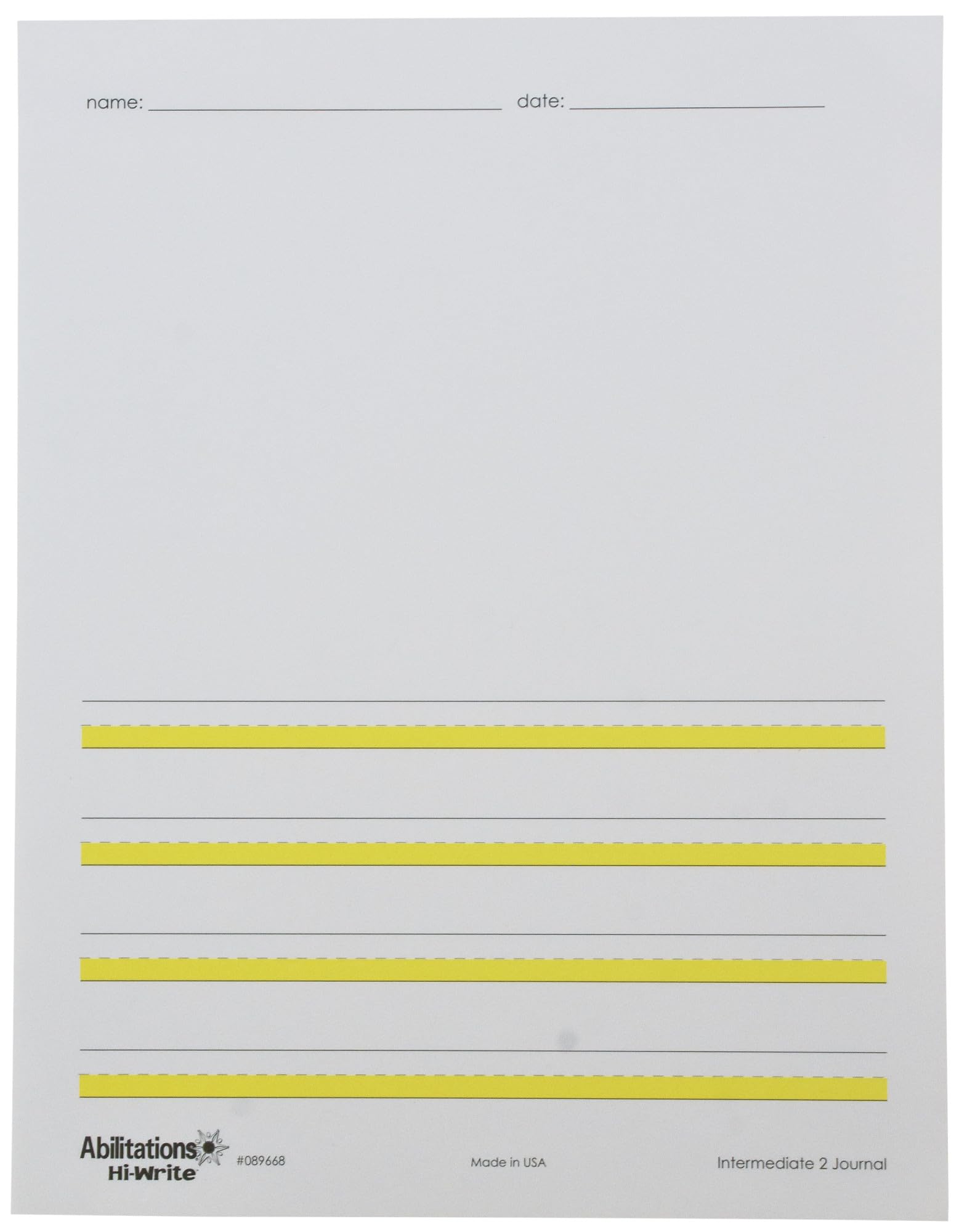 Photo 1 of Abilitations 089668 Integrations Hi-Write Journal Paper - Intermediate 2 Paper - 100 Pack