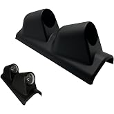 SREUOIL Universal Black 2" 52mm Double 2 Hole Pillar Gauge Pod Holder