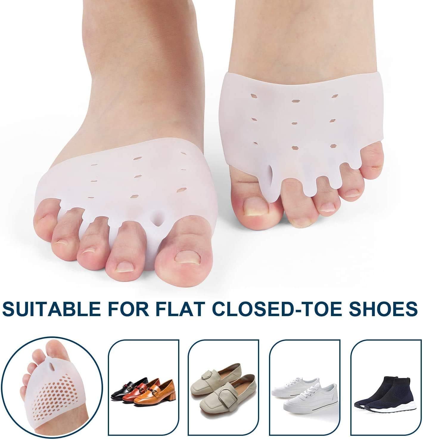 Toe Straighteners, Gel Toe Separator Foot Splint Support for Hallux Valgus Overlapping, Hammer, Turf - Image 4