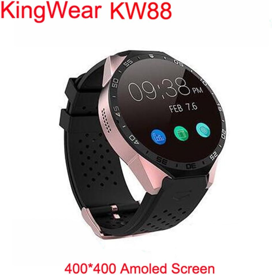 2016 Smartwatch 3G Kingwear Kw88 Pk Finow X5 X61.39'' Amoled 400400 Smart Watch 3G Calling 2.0Mp Camera Pedometer Heart Rate