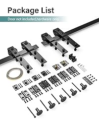 WINSOON 60" Bi-Folding Barn Door Hardware Kit for 4