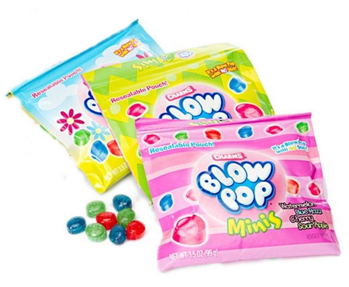 Blow Pop Minis Hard Candy Lollipops for Kids Easter Basket