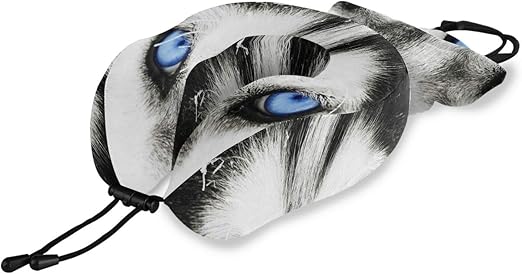 Amazon Com Alaza Memory Foam Neck Pillow Close Up Of Wolf Eyes
