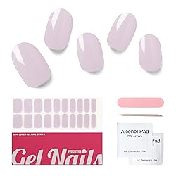 Nelikoo Semi Cured Gel Nail Strips, 20 PCS Gel Nail