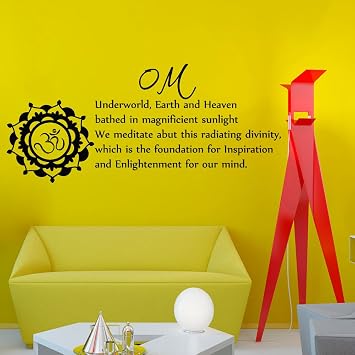 Wandtattoo Zitat Buddha Yoga Mantra Om Lotus Sprüche Wandaufkleber