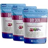 Dry Skin Bath Salt (3 Pack) Skin Soothing Epsom Salt with Pure Essential Oils in BPA Free Pouch with Press Lock Seal Made in USA Three 2 Lbs Pouches 6 Lbs Total