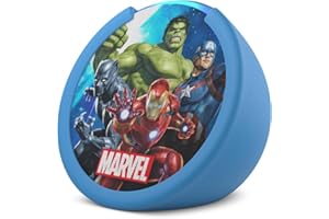AMAZON ECHO & ALEXA Amazon Echo Pop Kids (newest model), Designed for kids, with Alexa+ Early Access, parental controls, Includes 6 months of Amazon Kids+, Marvel's Avengers