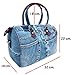 BDJ Unique Large Blue Denim Doctor Style Decorated Leather Top Handle Shoulder Handbag Purse BL070
