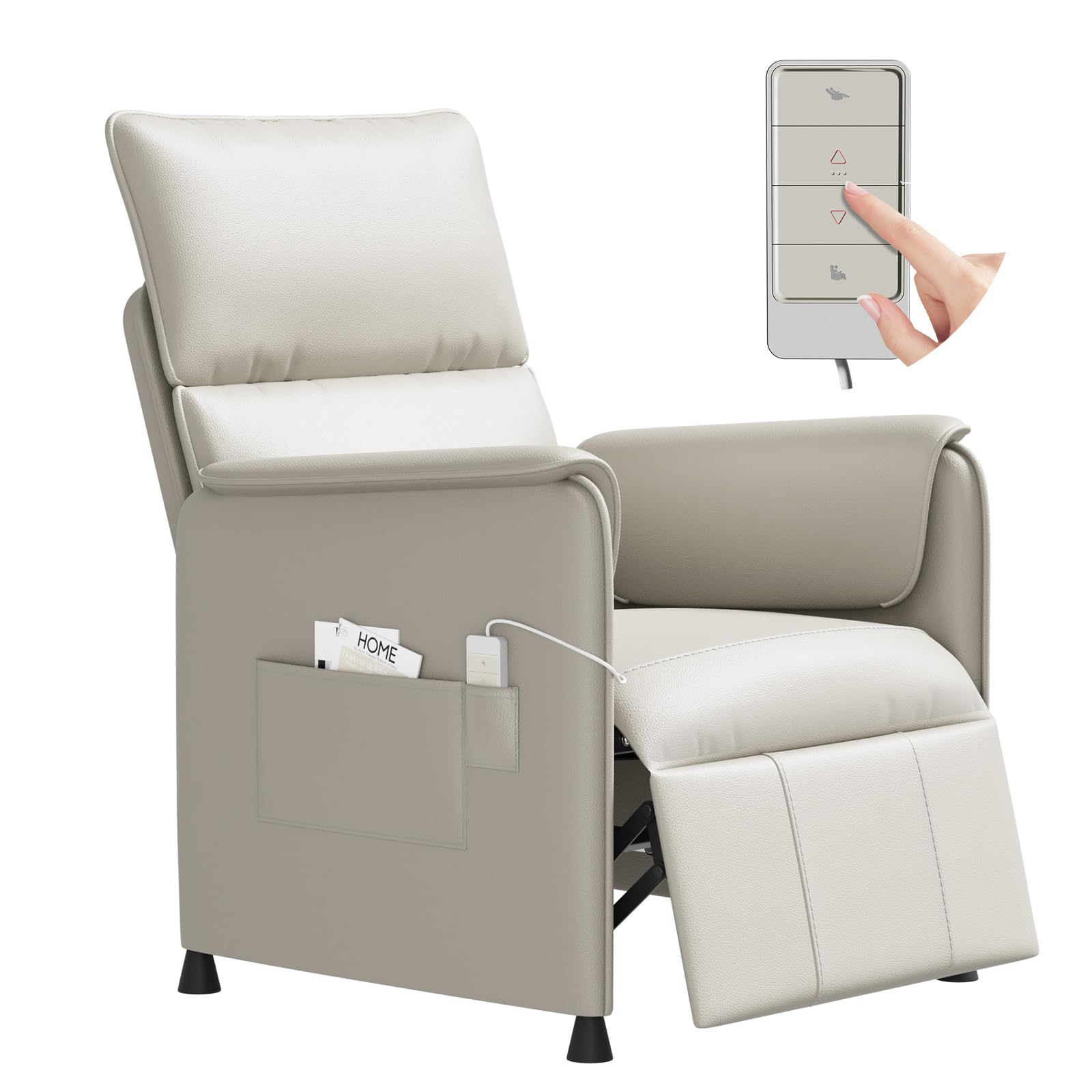 Photo 1 of *************MOTOR DOESNT WORK*****************
Liftsync Recliner Chair?Electric Adjustable PU Leather Recliner with Remote Control and Padded Backrest,Recliner Single Sofa Seat with Thick Seat Cushion for Living Room Bedroom Home Theater (Beige)