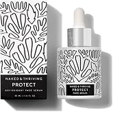 Naked &amp; Thriving Protect Antioxidant Face Serum | Peptides, Green Tea, Hyaluronic Acid | Vegan &amp; Naturally-Derived | Support Hydration &amp; Fortify Against Visible Signs of Aging (1.0 fl oz/30 mL)