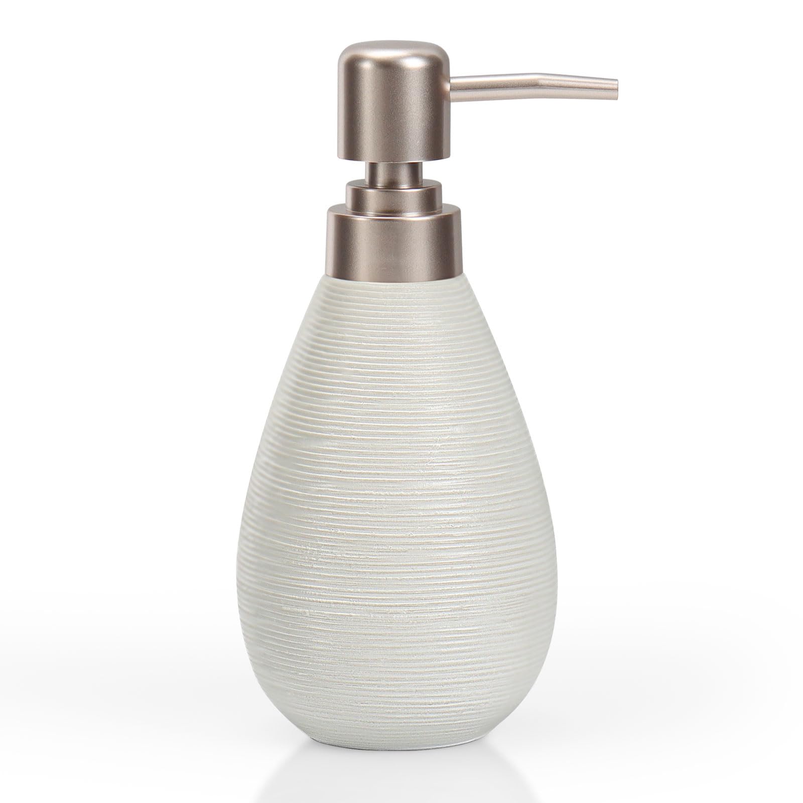 Asashizen Handmade Ceramic Soap Dispenser, Shampoo Lotion Bottle, Sturdy, Unique Design, Easy to Clean/Refill, for Hotel/Home/Restaurant, Holds Lotions, Massage Oil