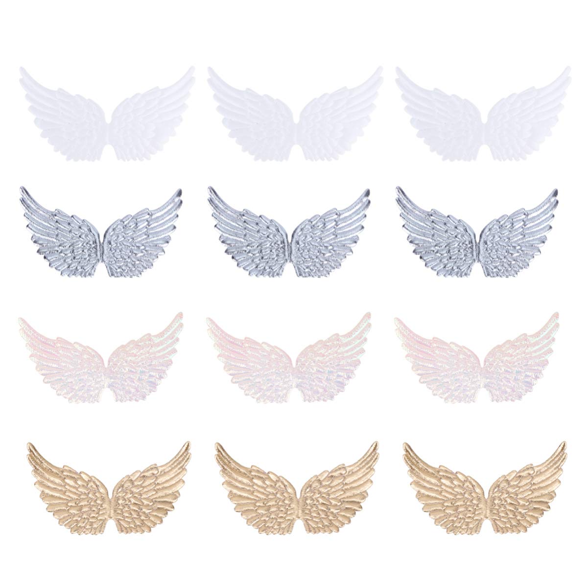 Toddmomy Angel Wing Accessories 5.12 X 1.77 Inch Mini Fabric Wings for Diy Crafts Party Decoration Costume Backpack Embellishment