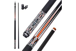 CRICAL Carbon Fiber Pool Cue Stick, Professional Low Deflection Pool Cue with Pro Taper Shaft, 12.5mm Tip, Tournament Level B