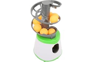 Tennis Ball Launcher, Cricket Bowling Machine with 10PCS Balls ABS Table Tennis Trainer Pong Ball Automatic Launcher Training
