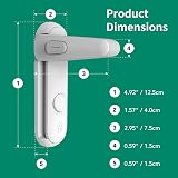Moonybaby 2 Pack Door Lever Safety Lock White Child Proofing No Tools view 6