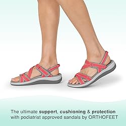 Orthofeet Women's Orthopedic Red Water-Friendly