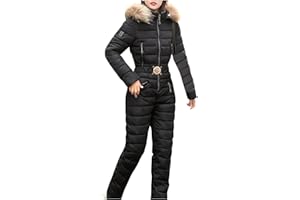2024 Women Ski Suits One Piece Snow Suits Waterproof Windproof Warm Snowsuit Insulated Ski Jumpsuit for Snow Sports Outdoor