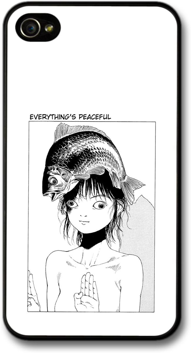 Japanese Horror Manga Style Illustration With Fish And Everything S Peaceful Case For Iphone 4 4s Amazon Ca Cell Phones Accessories