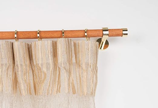 Incasa Curtain Pole O 28 Mm Lenght 380 Cm Wood Finish With