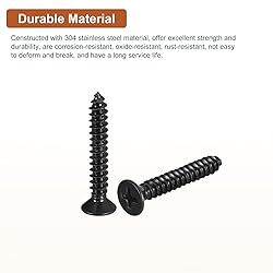 DTGN 100Pcs #10x1-1/4" Flat Head Wood Screws, 304