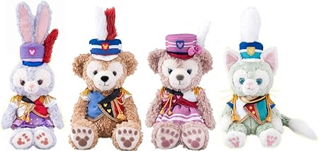 Amazon ディズニー ダッフィーのハッピー マーチング ファン ぬいぐるみss 4体セット ぬいぐるみ おもちゃ