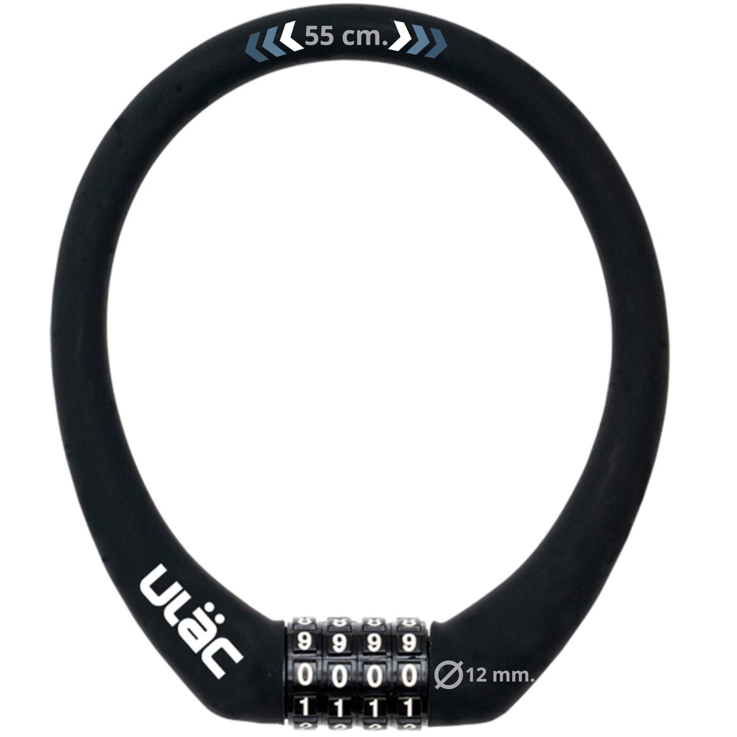 ULAC - Prague 4-Digit Combination Cable Lock | Protection and Style | Up to 10,000 Combinations | Compact and Lightweight | Printed Silicone Design