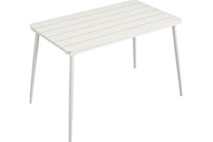 Novogratz April 50" x 29" Rectangular Indoor/Outdoor Dining Table, White