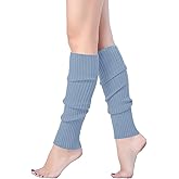 v28 Women Warm Leg Warmers 80s Retro Party Costume Knit Ballet Neon Long Socks