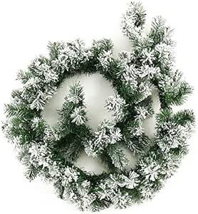 Amazon.com: Wjf 1.8M/5.9FT Christmas Garland for Stairs Fireplaces Snow
