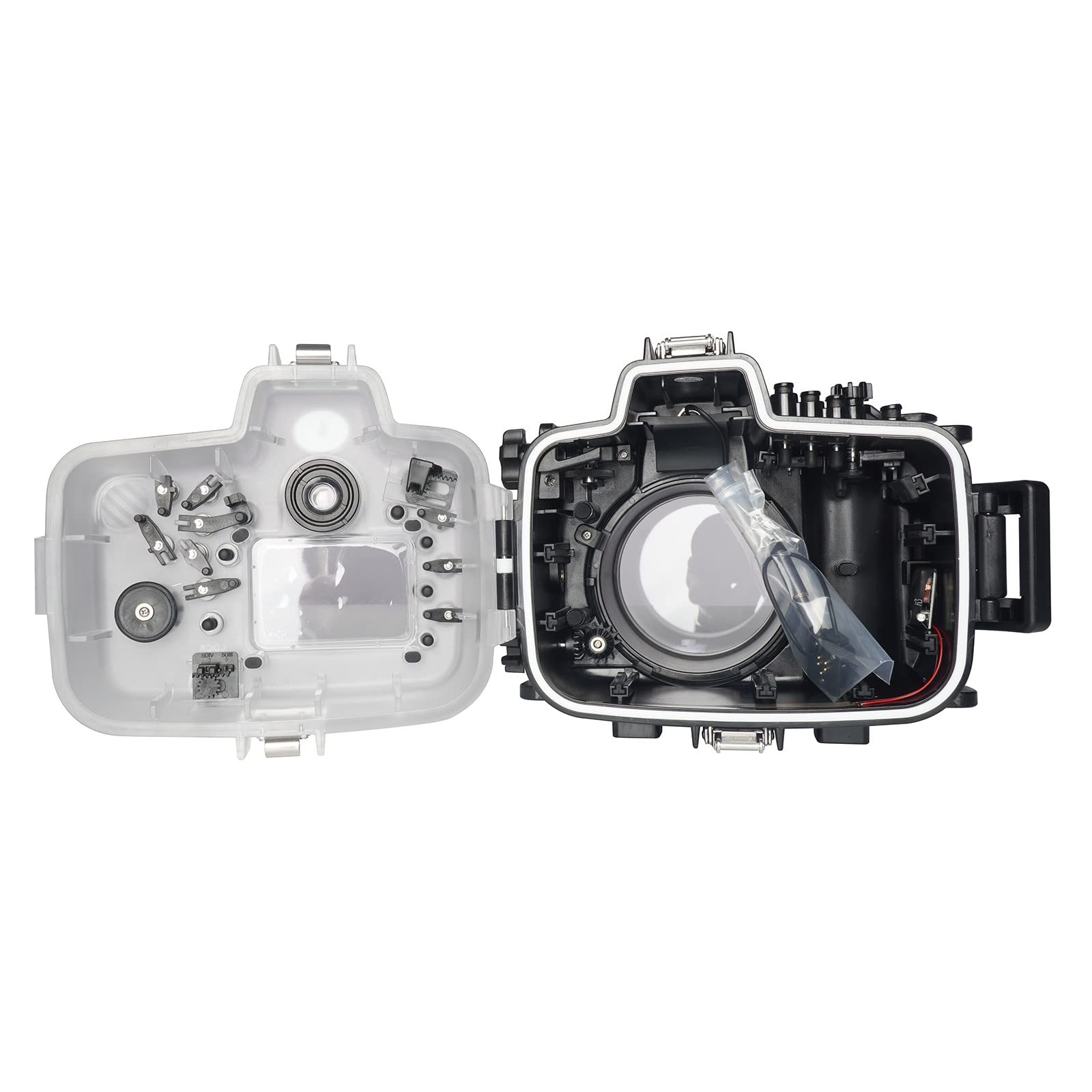 SeaFrogs Waterproof Housing for Canon 5D IV 5D III Underwater Case for Mark IV 5D4 with EF 24-105mm f/4L Lens, Compatible with Canon 5D Mark III 5D3, W/ Port for Vacuum System- [40M/130ft]