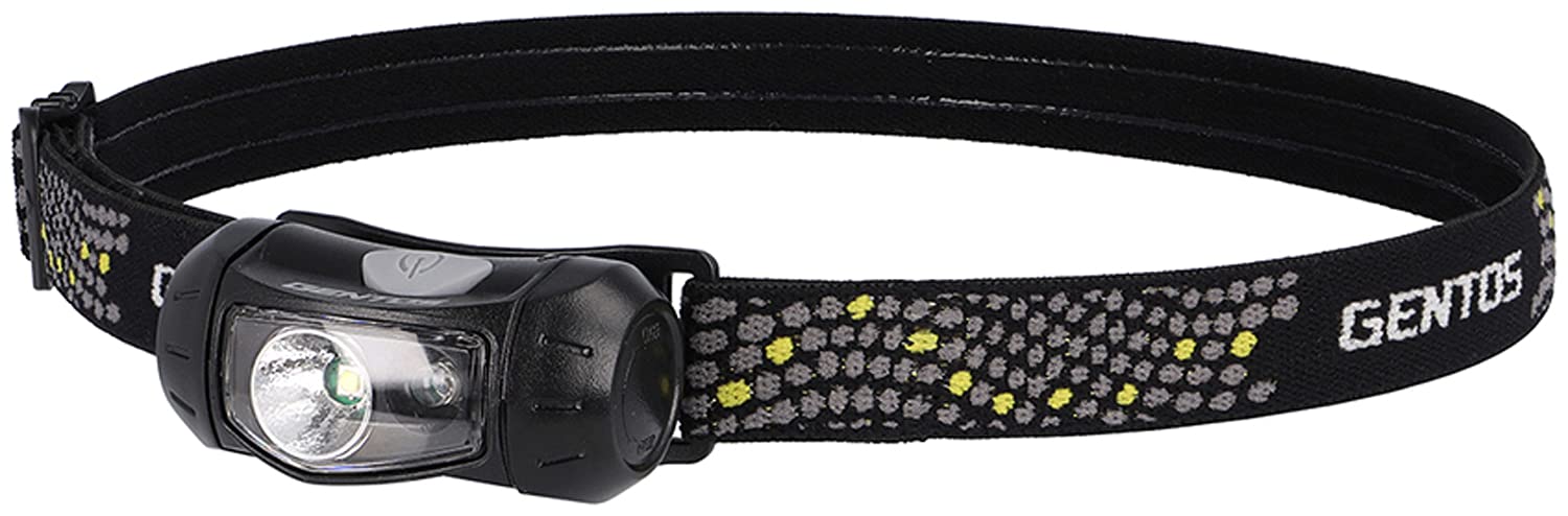 GENTOS(ジェントス) LED ヘッドライト 単3電池式 120ルーメン 防滴 CP-195DB アウトドア 防災 赤色サブLED ブラック商品画像