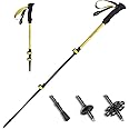 Naturehike 1 Piece 3K Carbon Fiber Trekking Pole-Collapsible and Telescopic 3 Section Ultralight Hiking Pole for Women Men Walking Pole Travel Backpacking Camping
