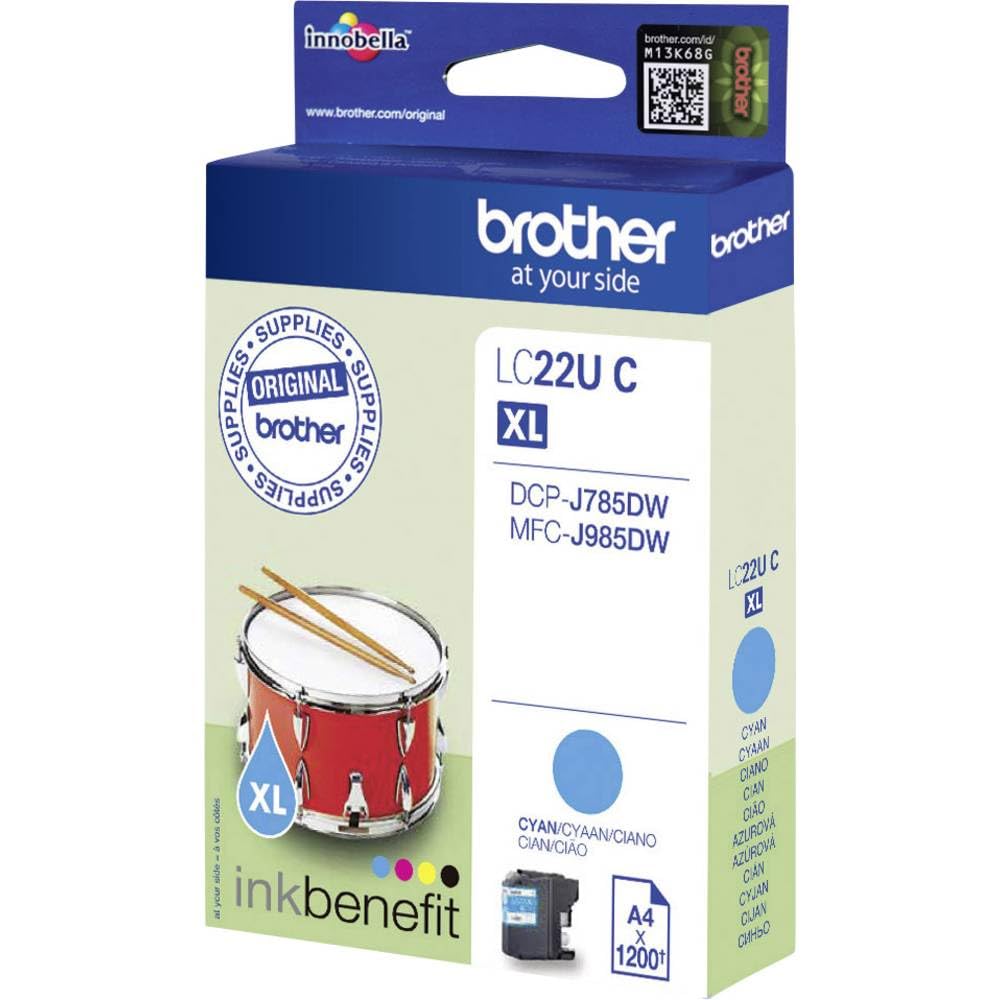 Brother LC22UC Ink Toner Cartridge for MFCJ985DW - Cyan