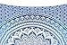 Popular Handicrafts Tapestry Wall Hanging Hippie Ombre Mandala Bohemian Hippy Intricate Indian Tapestries Bedspread 54 x 82 Inches (140cm x 210cm) Blue