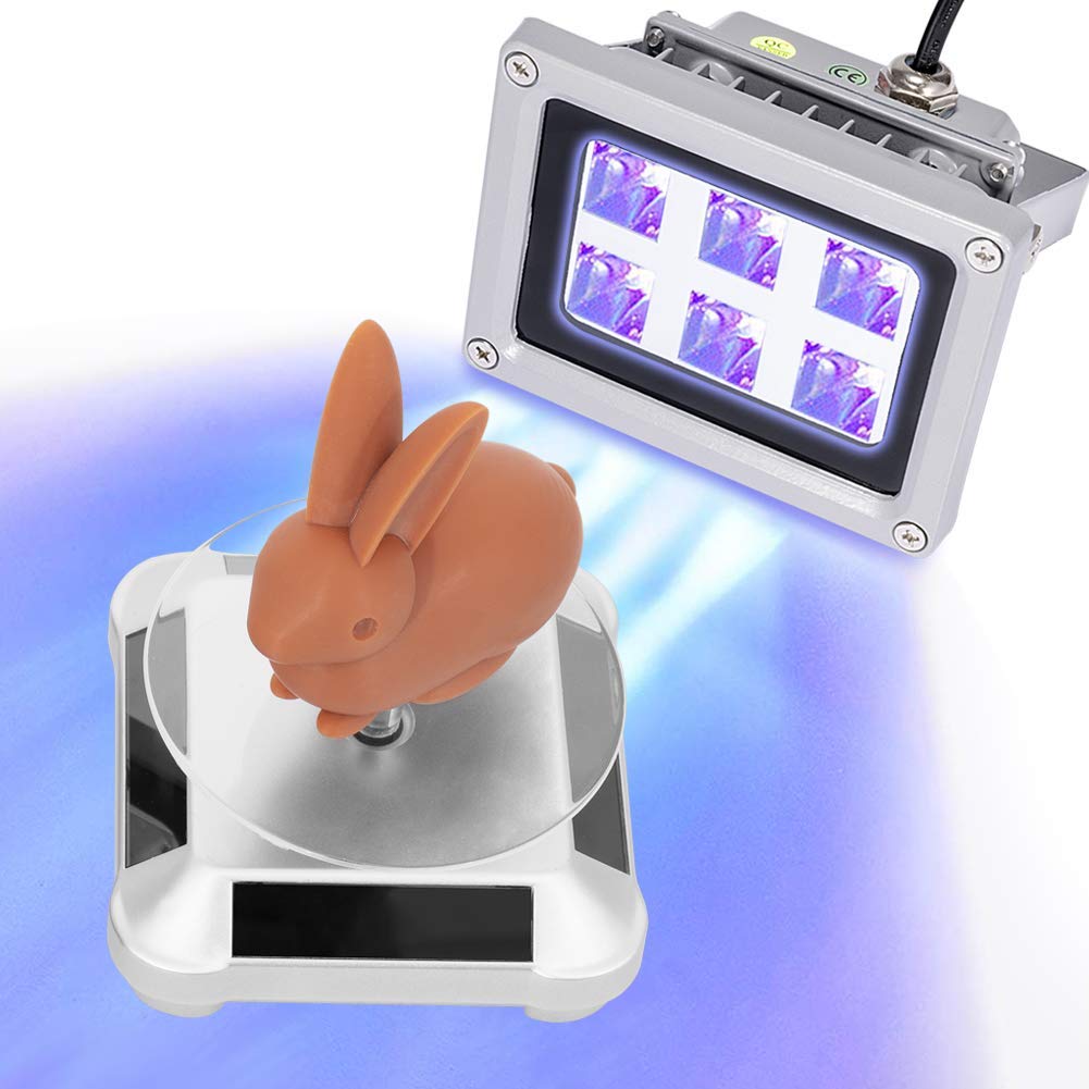 Sovol 3D Printer UV Curing Light with Solar Turntable 360° Rotating Stand for SLA DLP 3D Printer Solidify Photosensitive Resin 405nm UV Resin Affect, DIY Curing Enclosure