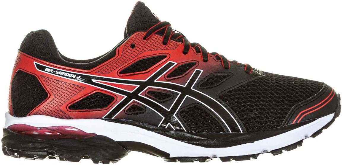tenis asics preto e vermelho