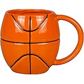 Ceramicfor Ceramic Basketball Coffee Mug 14 oz Novelty Coffee Mug for Men Women Basketball Coach Gifts for Birthday Christmas Housewarming Holiday Basketballs Party