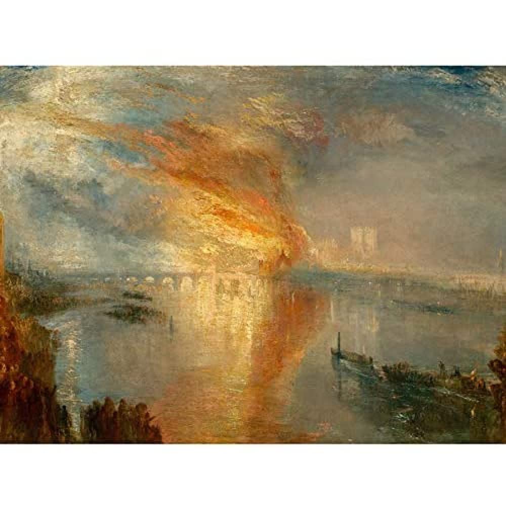 Artery8 Turner Burning Houses Lords Commons 1835 Unframed Wall Art Print Poster Home Decor Premium