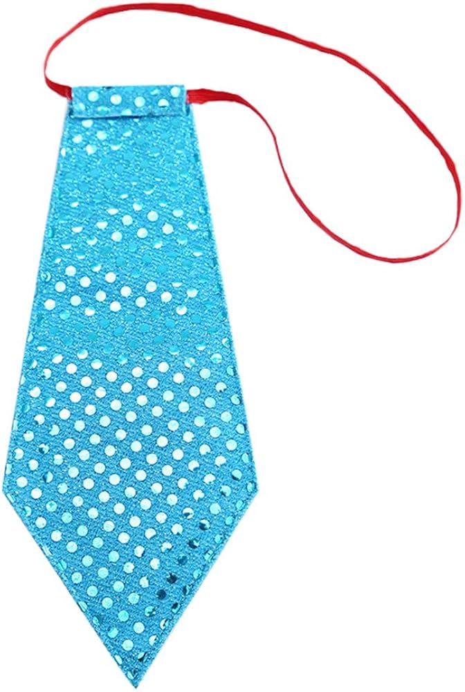 Booluee 4 Pack Christmas Children Tie Neckties, Boy's Christmas Tie, Sequin Holiday Necktie for Christmas Party Costume Accessories: Clothing
