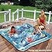 KLEEGER Baby Wading Kiddie Pool: Outdoor Squirt & Splash Water Fun For Toddlers, Simple Instant Set Up (Square Sea Theme)