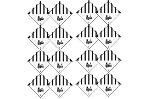 JEWEDECO 100pcs 9th Class Hazardous Material Writable Safety Labels 100x100mm Self-Adhesive Removable