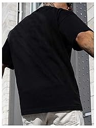 GORGLITTER Men's Crewneck T Shirt Letter Graphic