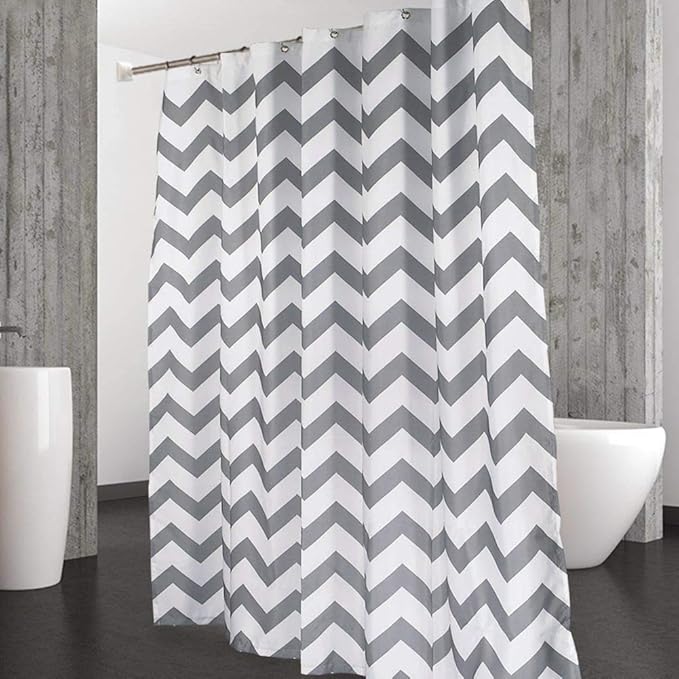 CAROMIO Extra Long Shower Curtain 96 inch, Chevron Striped