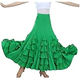 CISMARK® Elegant Milk Silk Ballroom Waltz Dancing Long Swing Skirt One Size