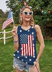 For G and PL 4th of July Womens American Flag Red