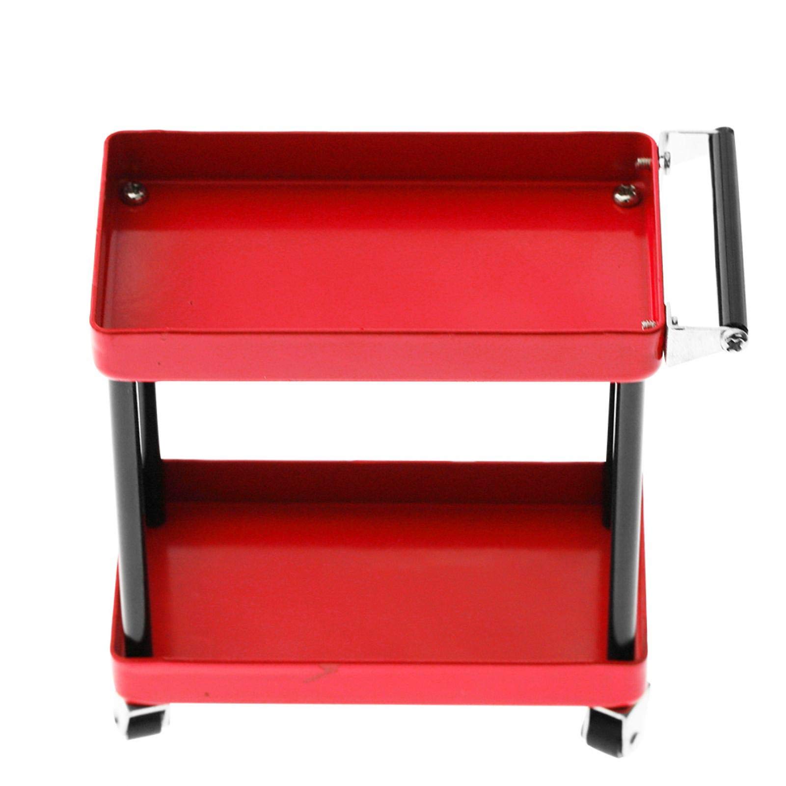 Tool Trolley, Easy to Assemble Tool Organizers Durable with Wheels for Workshop Garage for 1/8 1/10 1/12 1/1 for RC Accessories(red)