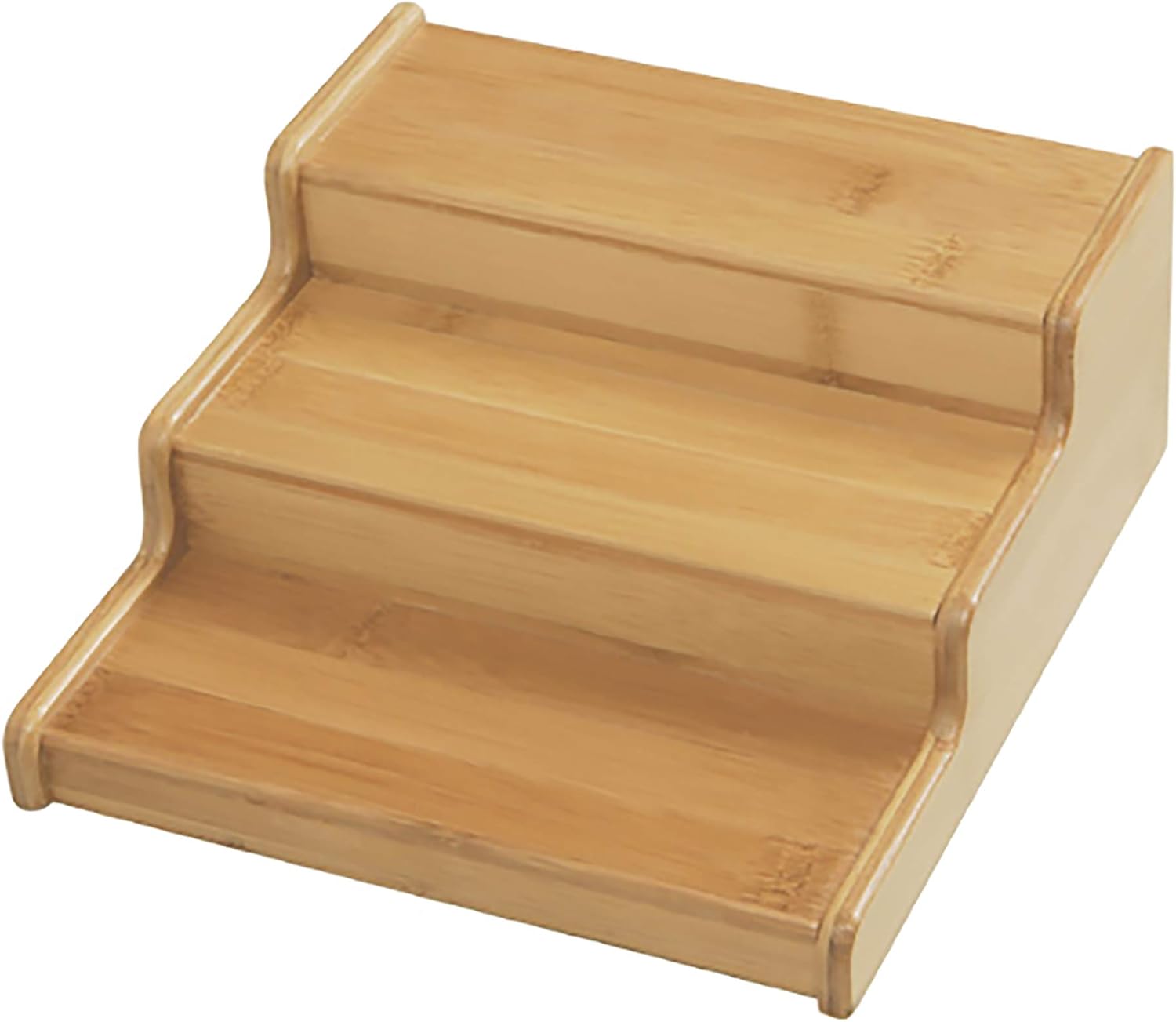 Seville Classics 3-Tier Expandable Bamboo Spice Rack Step Shelf Cabinet Organizer: Home & Kitchen